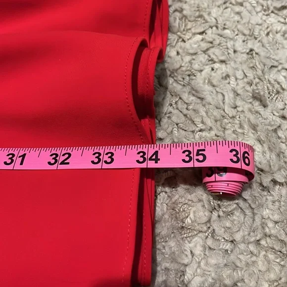 Badgley Mischka Mock-neck Crepe Swing Dress Size 4 Red